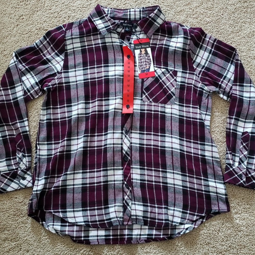 Purple flannel shirt